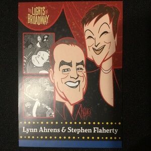 Lights of Broadway Card Lynn Ahrens & Stephen Flaherty, Nice and Unique.